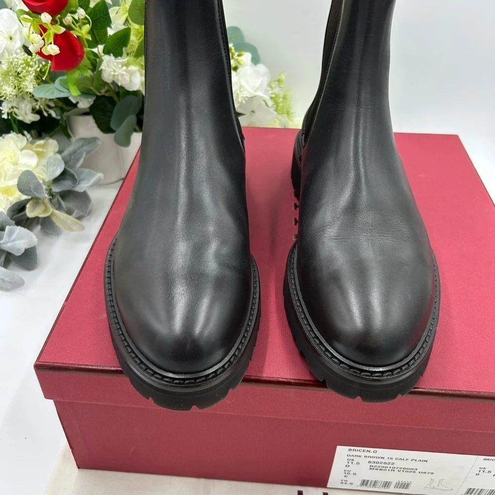 Men's Bally calf skin leather Chelsea boots size 11.5 made in Italy